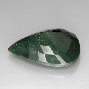 Héliotrope vert naturelle en forme de poire, 39,39 ct, opaque