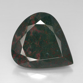 Héliotrope vert naturelle en forme de poire, 48,41 ct, opaque