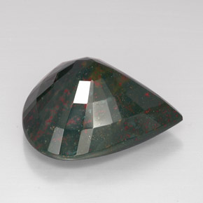 Héliotrope vert naturelle en forme de poire, 48,41 ct, opaque