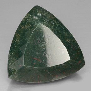 Héliotrope vert naturelle trillion, 62,13 ct, opaque