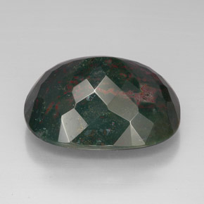 Héliotrope vert naturelle coupe coussin, 70,27 ct, opaque