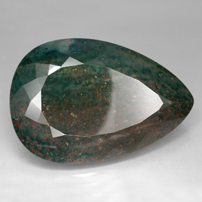 Héliotrope vert naturelle en forme de poire, 214,05 ct, opaque