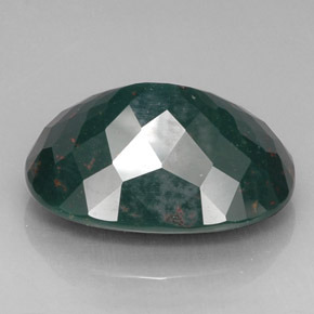 Héliotrope vert naturelle coupe ovale, 26,60 ct, opaque