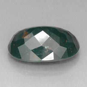 Héliotrope vert naturelle coupe ovale, 14,26 ct, opaque