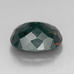 Pierre de sang Vert Tacheté naturelle Coupe ovale, 17.40 ct, Opaque