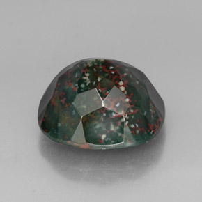 Héliotrope vert naturelle coupe coussin, 27,80 ct, opaque