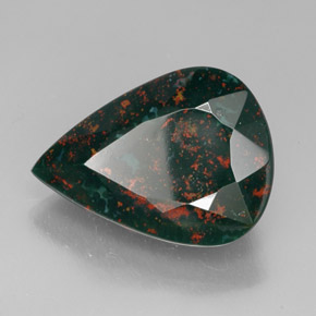 Héliotrope vert naturelle en forme de poire, 24,98 ct, opaque