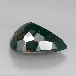Héliotrope vert naturelle en forme de poire, 24,98 ct, opaque