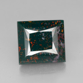Héliotrope vert naturelle carré, 26,55 ct, opaque