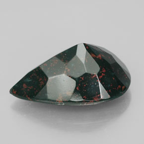 Héliotrope vert naturelle en forme de poire, 11,42 ct, opaque