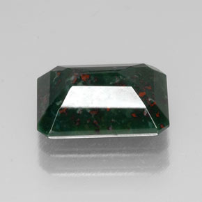 Héliotrope vert naturelle taille émeraude, 8,39 ct, opaque