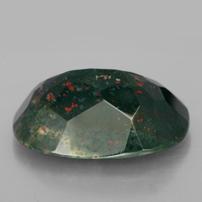 Héliotrope vert naturelle coupe coussin, 34,17 ct, opaque