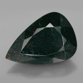 Héliotrope vert naturelle en forme de poire, 31,74 ct, opaque