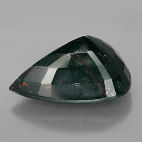 Héliotrope vert naturelle en forme de poire, 31,74 ct, opaque