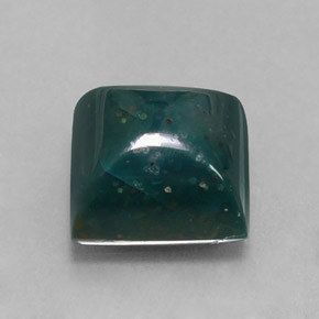 Pierre de sang Vert Tacheté naturelle Carré, 3.94 ct, Opaque