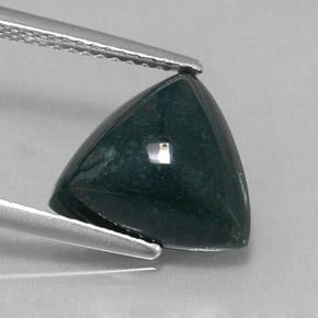 Héliotrope vert naturelle trillion, 3,97 ct, opaque