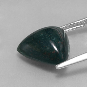 Héliotrope vert naturelle trillion, 3,97 ct, opaque