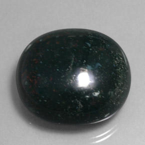 Héliotrope vert naturelle coupe ovale, 34,59 ct, opaque
