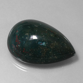 Héliotrope vert naturelle en forme de poire, 33,97 ct, opaque