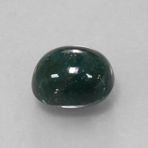 Héliotrope vert tacheté naturelle coupe ovale, 1,90 ct, opaque