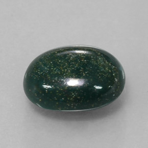 Héliotrope vert naturelle coupe ovale, 2,17 ct, opaque