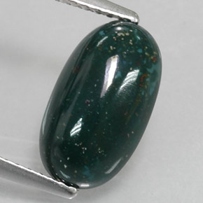 Héliotrope vert naturelle coupe ovale, 2,99 ct, opaque