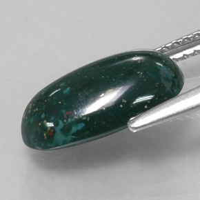 Héliotrope vert naturelle coupe ovale, 2,99 ct, opaque