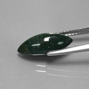 Pierre de sang Vert Tacheté naturelle Marquise, 2.38 ct, Opaque