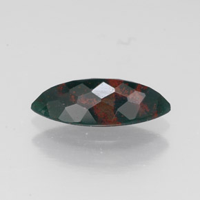 Pierre de sang Vert Tacheté naturelle Marquise, 0.87 ct, Opaque