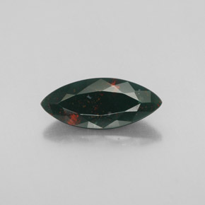 Pierre de sang Vert Tacheté naturelle Marquise, 1.90 ct, Opaque