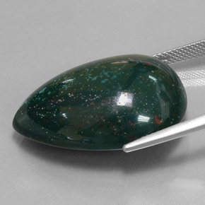 Héliotrope vert naturelle en forme de poire, 34,01 ct, opaque