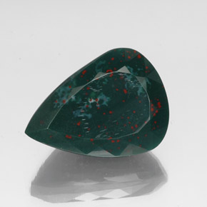 Héliotrope vert naturelle en forme de poire, 36,94 ct, opaque