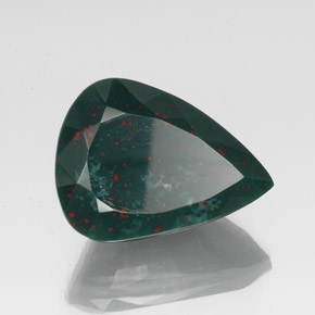 Héliotrope vert naturelle en forme de poire, 36,94 ct, opaque