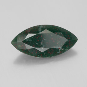 Pierre de sang Vert Tacheté naturelle Marquise, 2.70 ct, Opaque