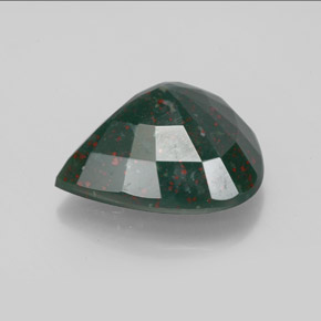 Héliotrope vert naturelle en forme de poire, 5,48 ct, opaque