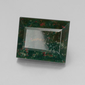 Héliotrope vert naturelle baguette, 23,16 ct, opaque