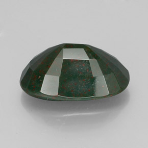 Pierre de sang Vert Tacheté naturelle ovale, 14.75 ct, Opaque