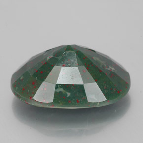 Héliotrope vert naturelle coupe ovale, 7,00 ct, opaque