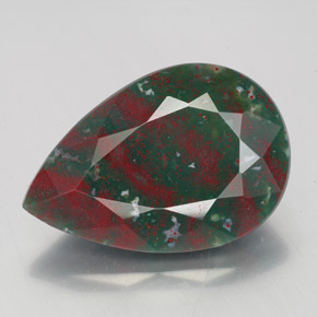 Héliotrope vert naturelle en forme de poire, 7,95 ct, opaque