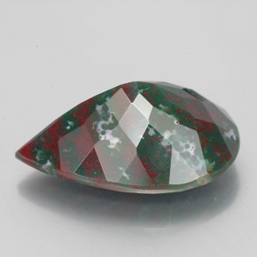 Héliotrope vert naturelle en forme de poire, 7,95 ct, opaque