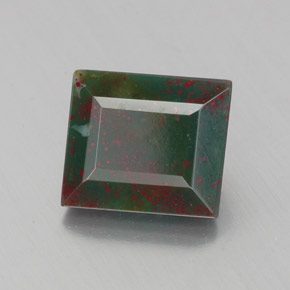Héliotrope vert naturelle baguette, 1,23 ct, opaque