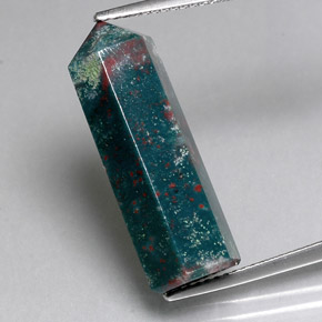 Pierre de sang Vert Tacheté naturelle Forme fantaisie, 13.22 ct, Opaque