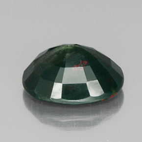 Héliotrope vert naturelle coupe ovale, 9,13 ct, opaque