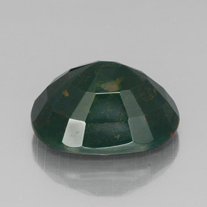 Pierre de sang Vert Tacheté naturelle Coupe ovale, 13.81 ct, Opaque