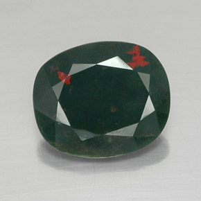 Héliotrope vert naturelle coupe ovale, 8,85 ct, opaque