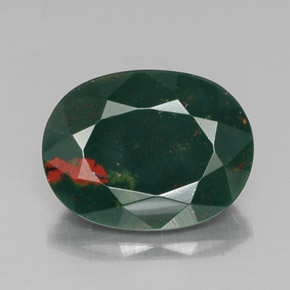 Héliotrope vert naturelle coupe ovale, 9,15 ct, opaque