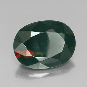 Héliotrope vert naturelle coupe ovale, 9,15 ct, opaque