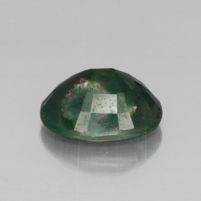 Pierre de sang Vert Tacheté naturelle ovale, 10.65 ct, Opaque