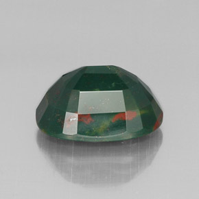 Pierre de sang Vert Tacheté naturelle ovale, 13.01 ct, Opaque