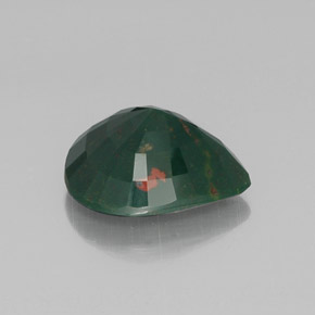 Pierre de sang Vert Tacheté naturelle En forme de poire, 8.69 ct, Opaque